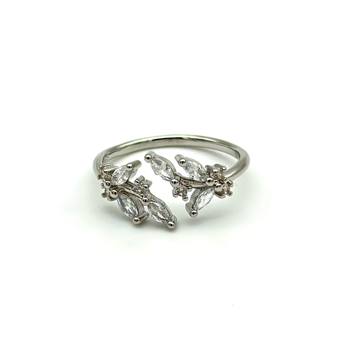 Gemstone Leaf Ring